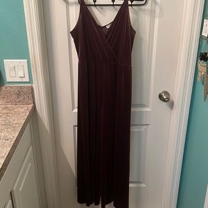 Velvet purple jumpsuit